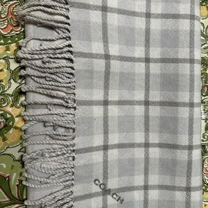 NEW Coach Reversible Signature Plaid Double Face Scarf